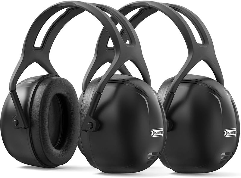 Dr.Meter Ear Protection Earmuffs for Gun Range, 2 PACK SNR 35dB Hearing Protection Ear Muffs Noise Cancelling Headphones For Adult, Protective Ear Muff for Range Mowing Wood Work Monster Jam - Image 1